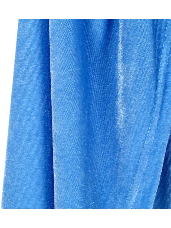 Карнавальный плащ взрослый, плюш голубой, длина 110 см