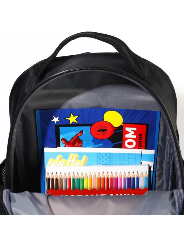 Рюкзак школьный с эргономической спинкой, 37х26х15 см, Человек-паук