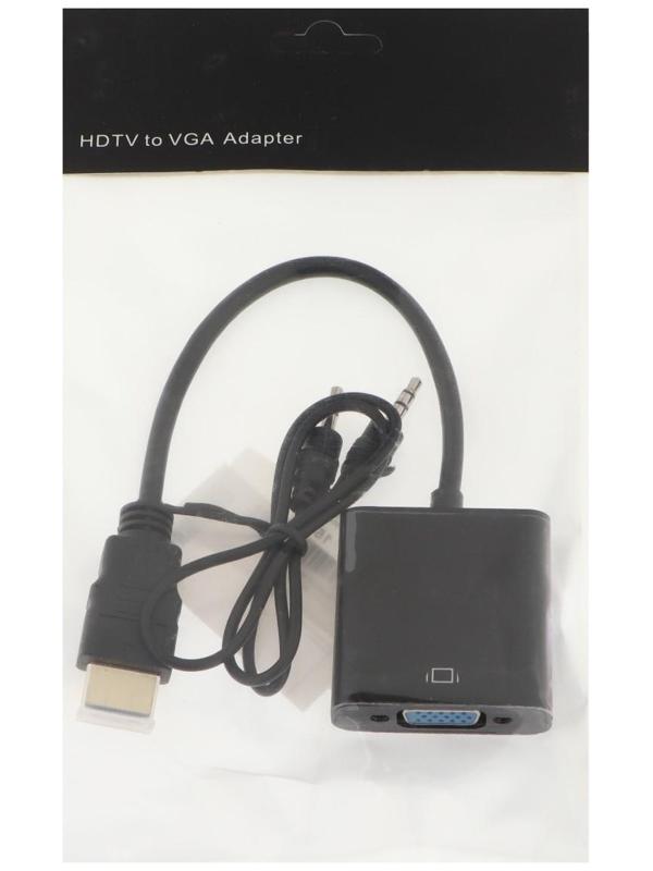 Переходник DGMedia AT1013, HDMI - VGA, черный