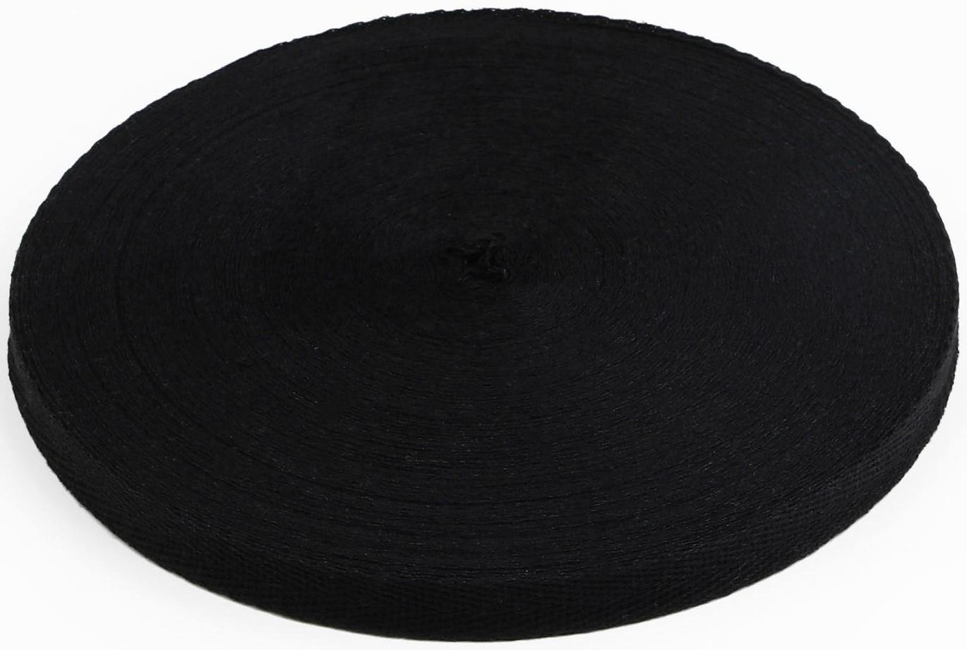 Лента киперная, 10 мм, 50 ± 1 м, цвет чёрный