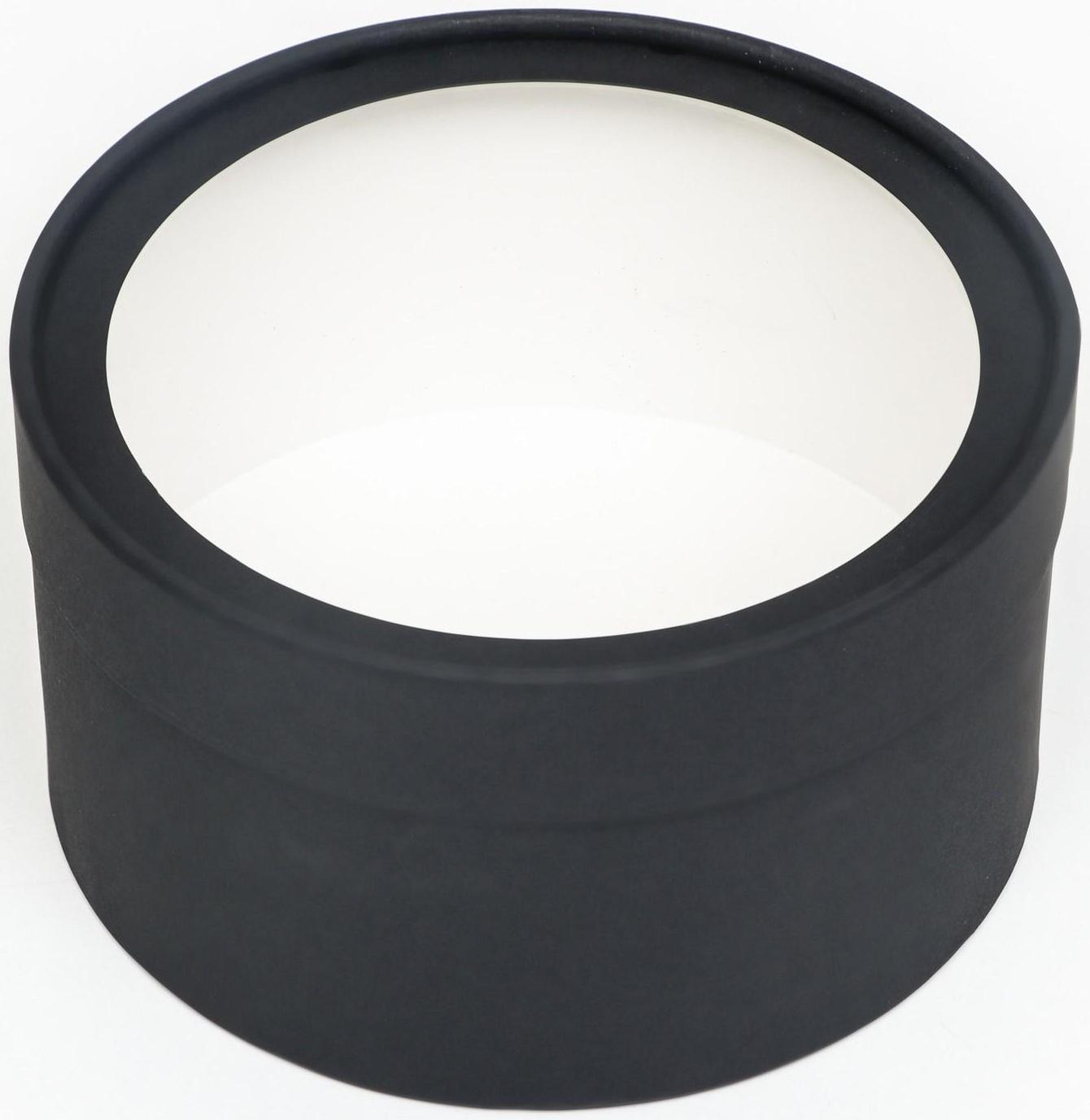 Подарочная коробка Black,чёрная, завальцованная с окном, 18 х 10 см