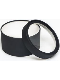 Подарочная коробка Black,чёрная, завальцованная с окном, 18 х 10 см