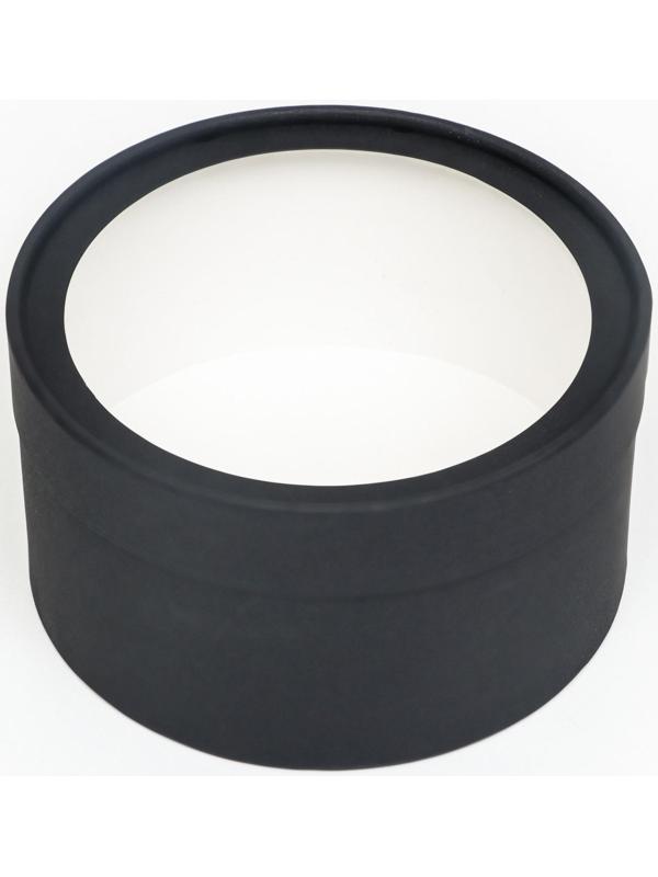 Подарочная коробка Black,чёрная, завальцованная с окном, 18 х 10 см