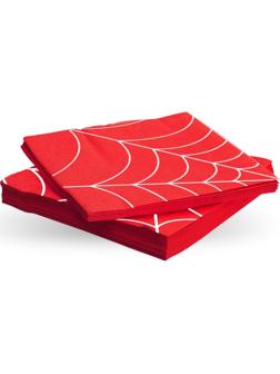 Салфетки «Паутинка», красные, 33 × 33 см, 20 шт