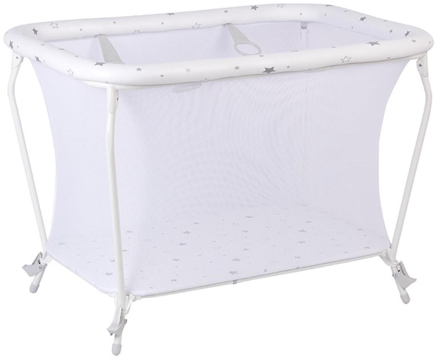 Манеж Polini kids Classic Звездное сияние, белый-серый