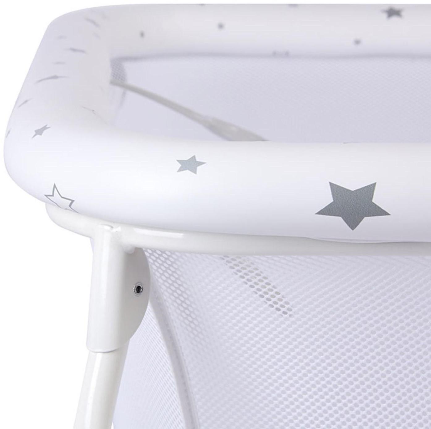 Манеж Polini kids Classic Звездное сияние, белый-серый