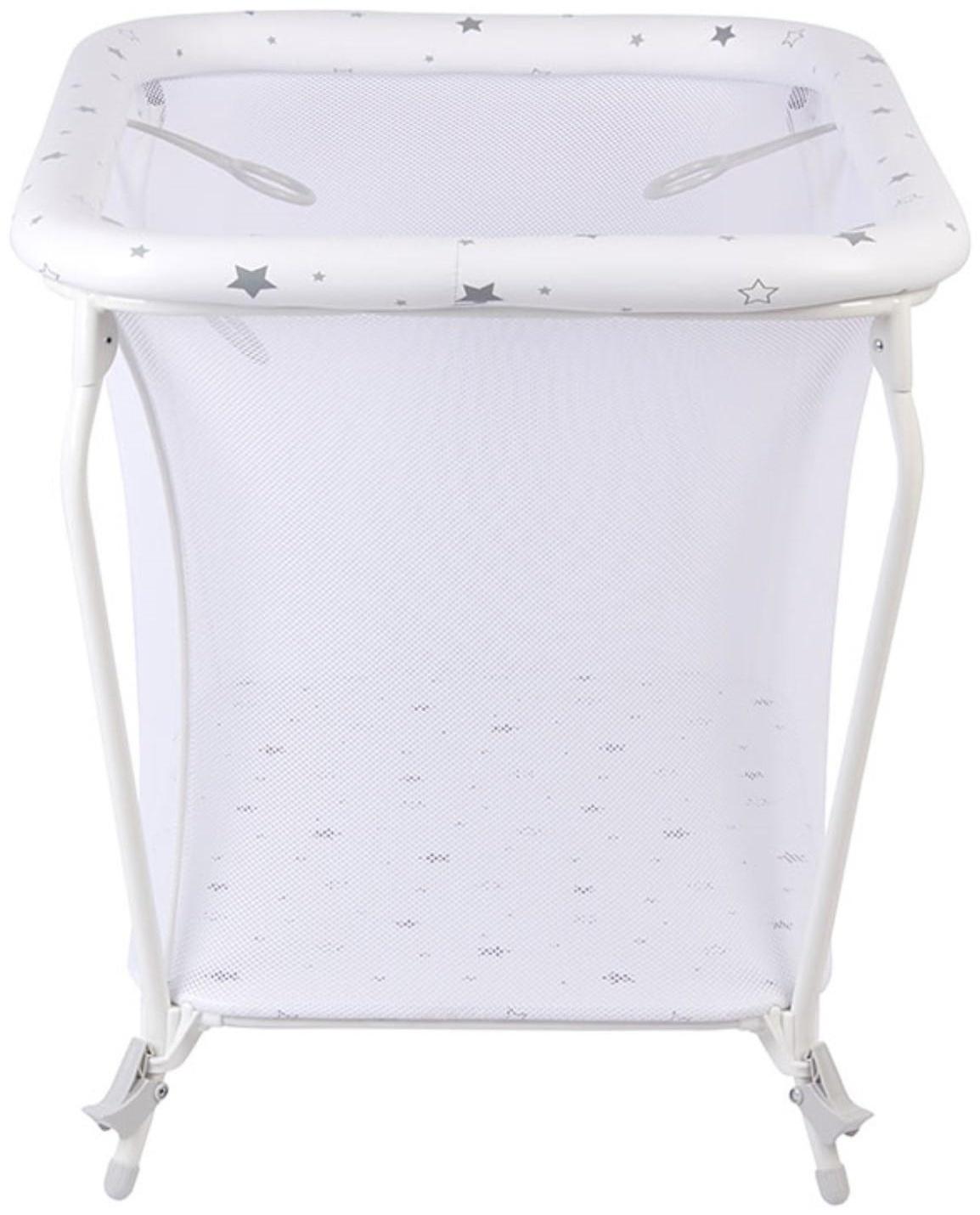 Манеж Polini kids Classic Звездное сияние, белый-серый