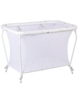 Манеж Polini kids Classic Звездное сияние, белый-серый