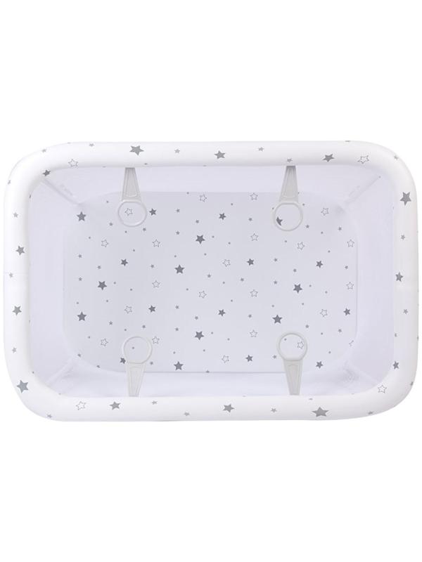 Манеж Polini kids Classic Звездное сияние, белый-серый