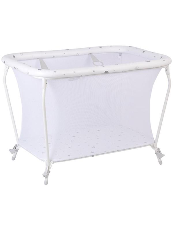 Манеж Polini kids Classic Звездное сияние, белый-серый