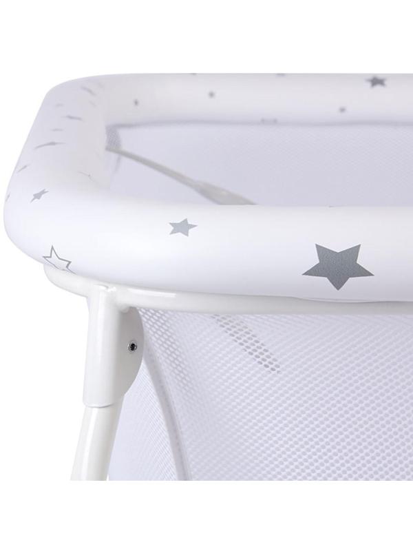 Манеж Polini kids Classic Звездное сияние, белый-серый