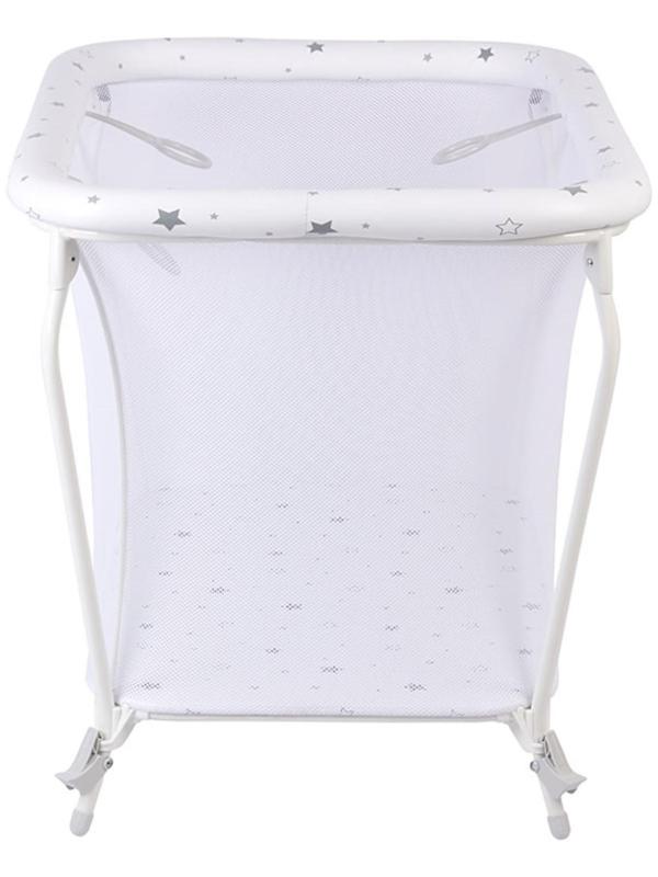 Манеж Polini kids Classic Звездное сияние, белый-серый