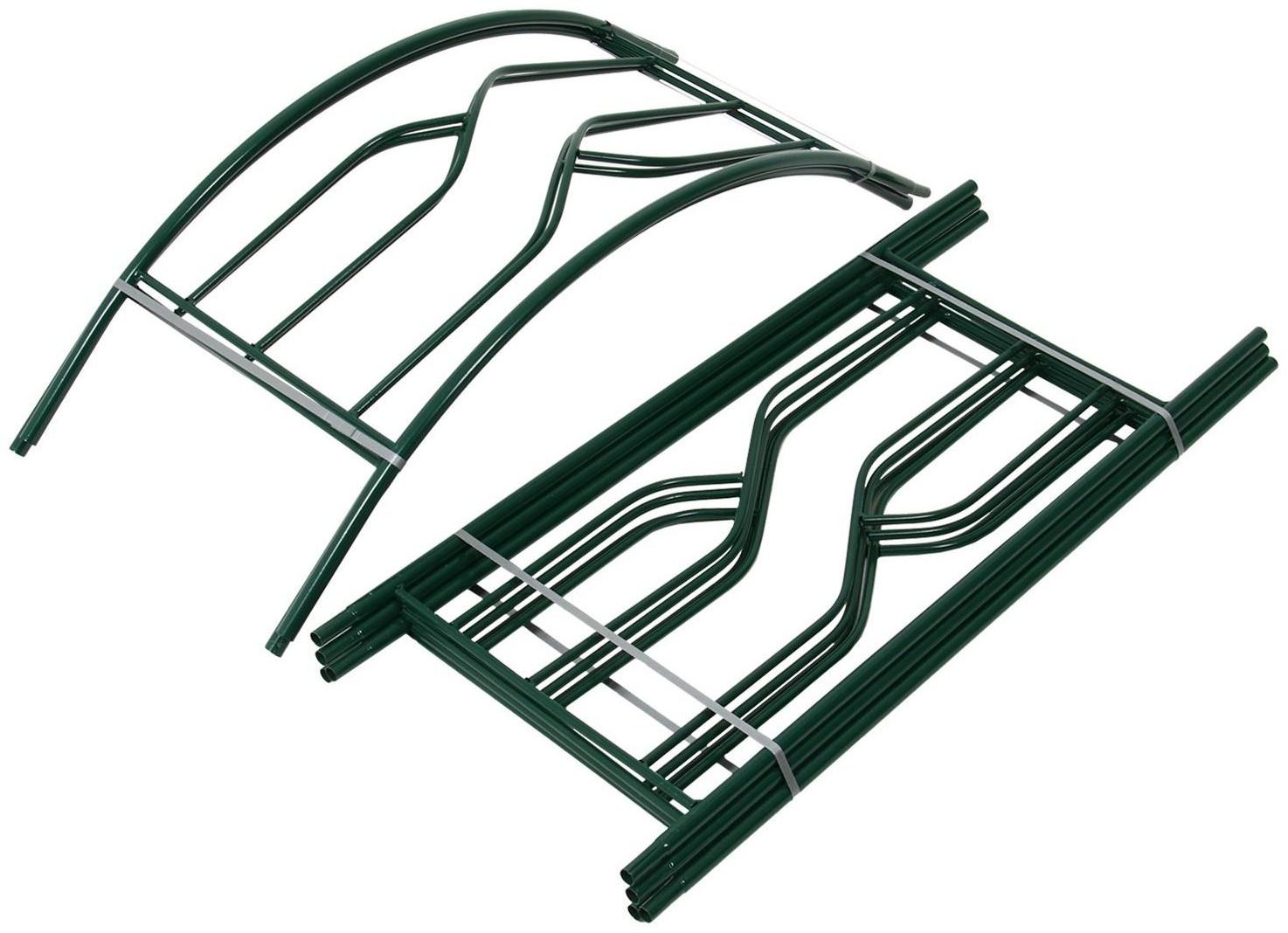 Арка садовая, разборная, 250 × 120 × 30 см, металл, зелёная