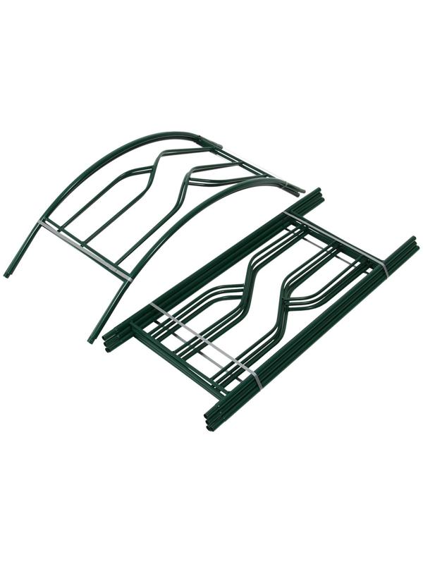 Арка садовая, разборная, 250 × 120 × 30 см, металл, зелёная