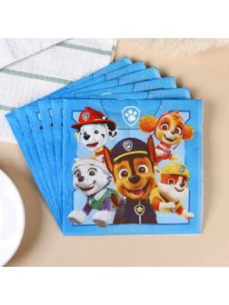 Салфетки бумажные Щенячий патруль, 33х33 см, 20 шт., 3-х слойные