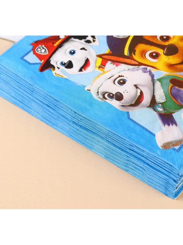 Салфетки бумажные Щенячий патруль, 33х33 см, 20 шт., 3-х слойные