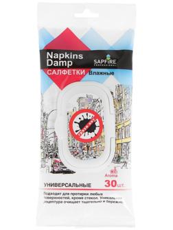 Влажные салфетки Sapfire универсальные, 30 шт, с клапаном