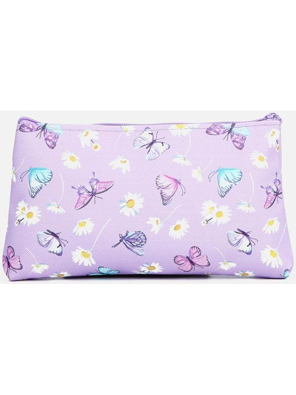 Косметичка на молнии, цвет сиреневый