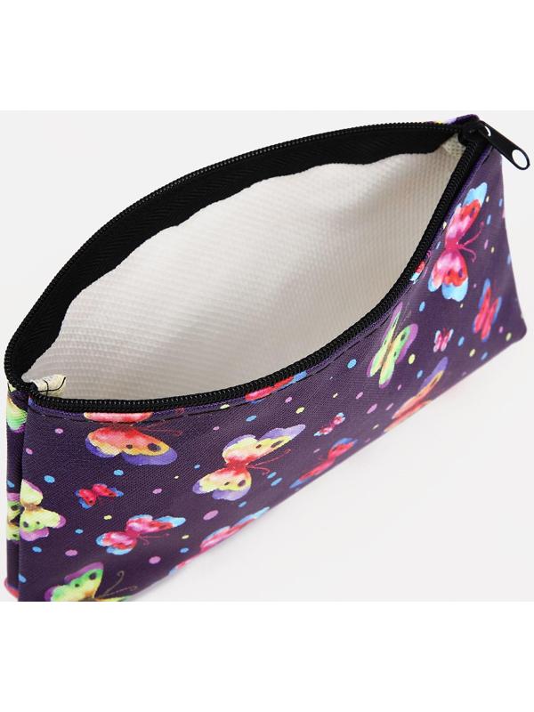 Косметичка на молнии, цвет фиолетовый