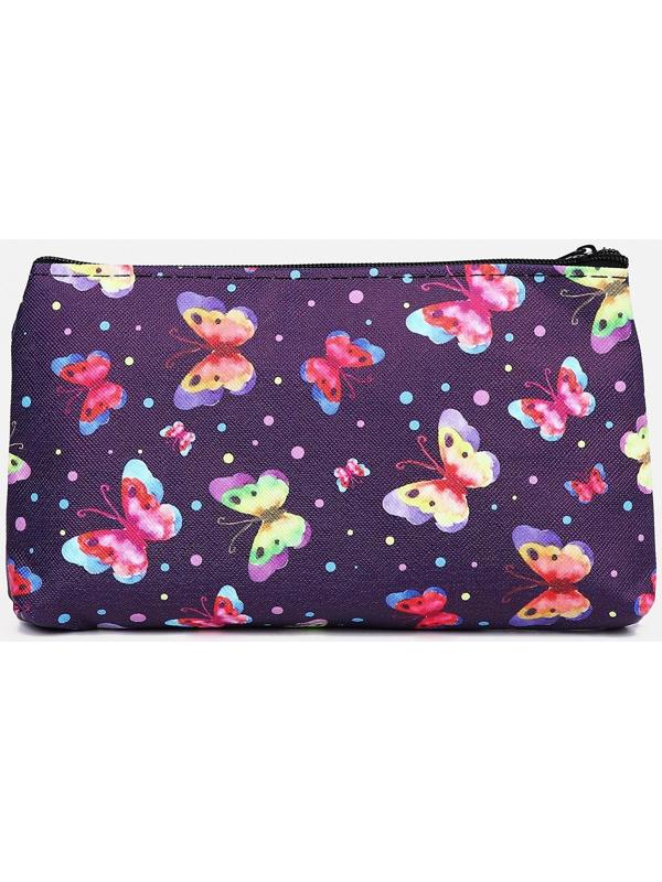 Косметичка на молнии, цвет фиолетовый