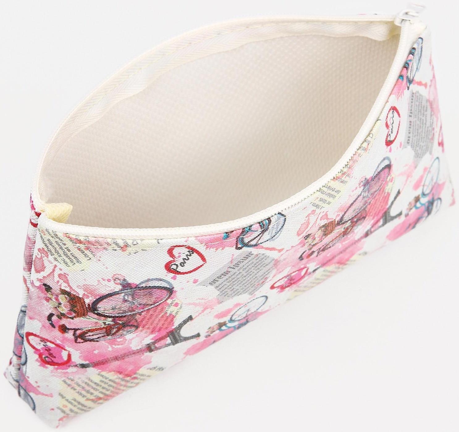 Косметичка на молнии, цвет розовый