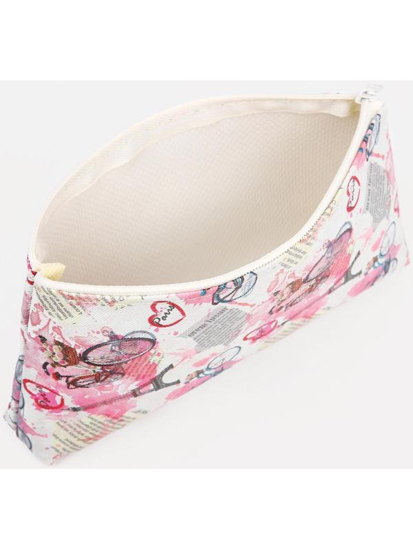 Косметичка на молнии, цвет розовый