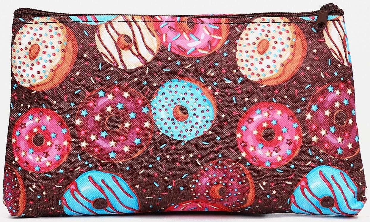 Косметичка на молнии, цвет коричневый