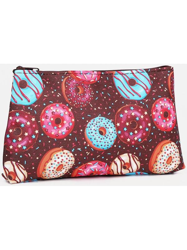 Косметичка на молнии, цвет коричневый