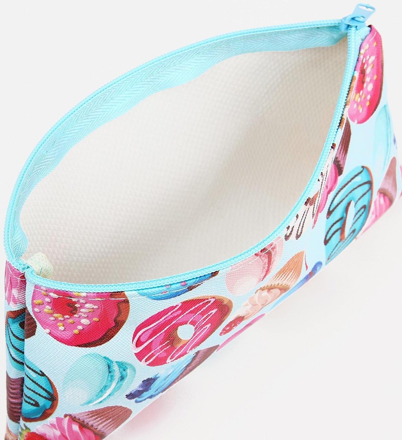 Косметичка на молнии, цвет голубой