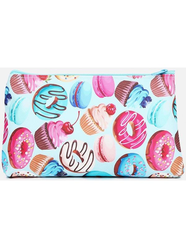 Косметичка на молнии, цвет голубой