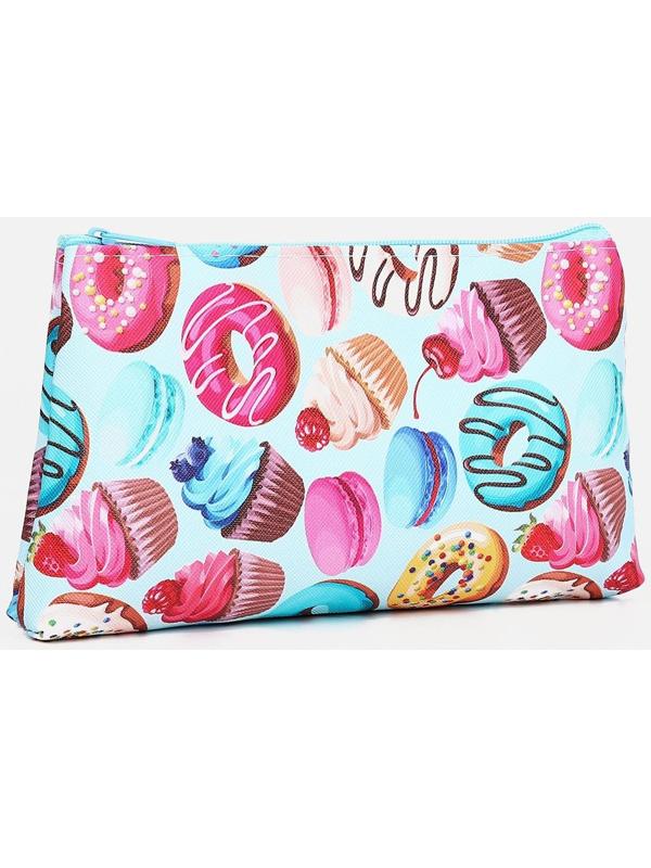 Косметичка на молнии, цвет голубой