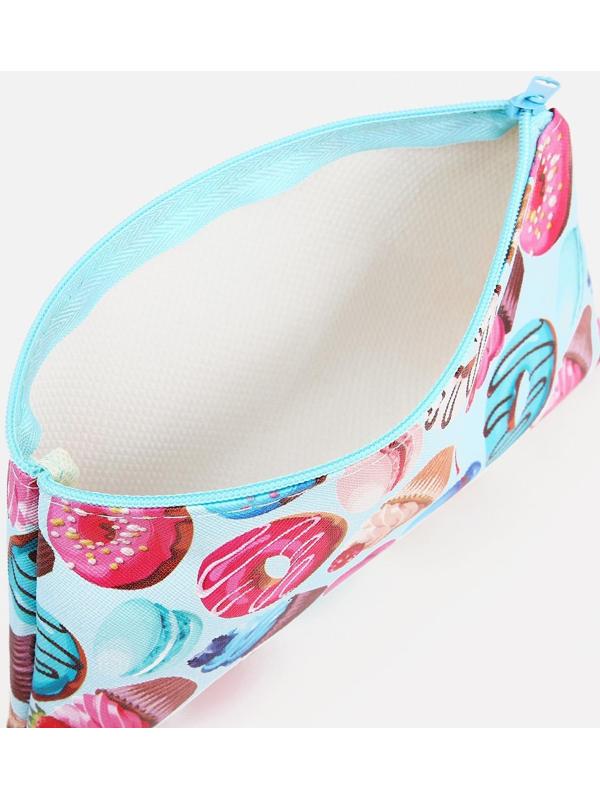 Косметичка на молнии, цвет голубой