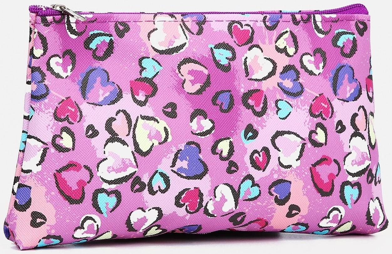 Косметичка на молнии, цвет розовый