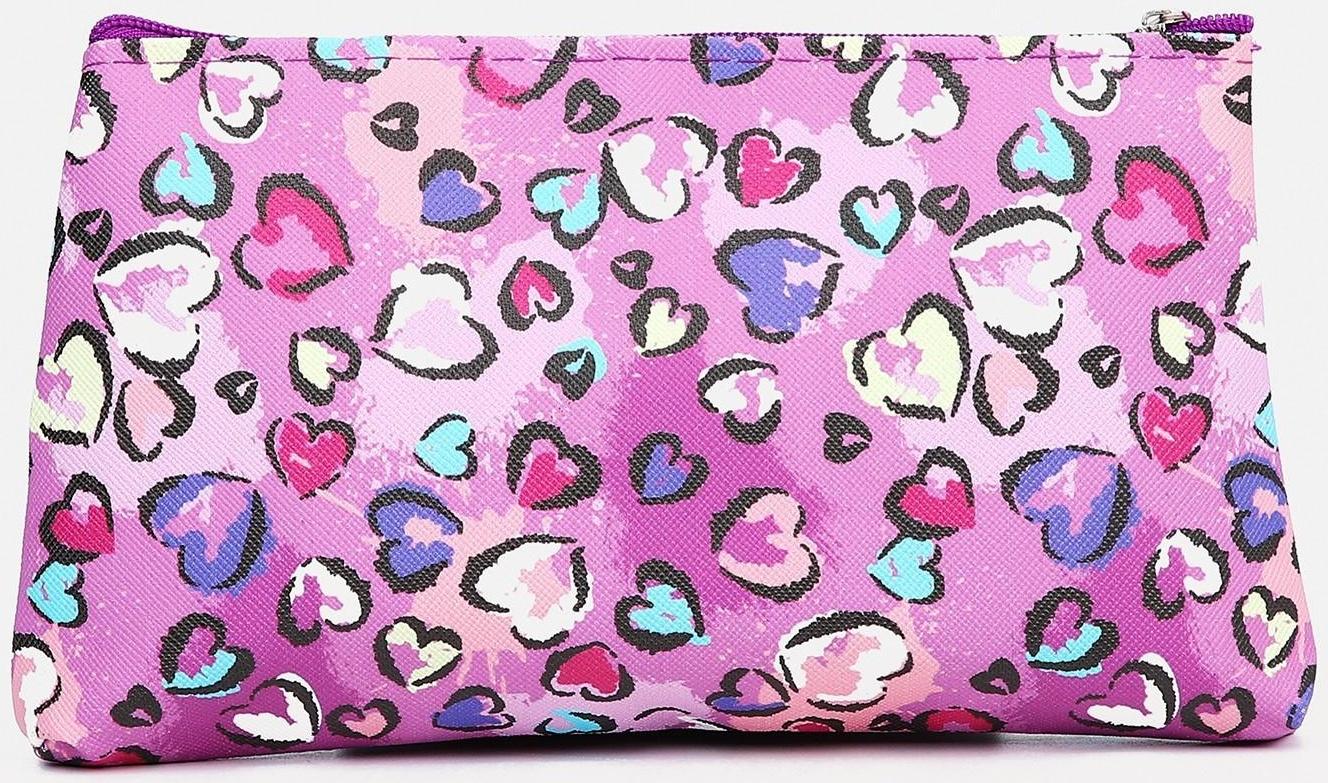 Косметичка на молнии, цвет розовый
