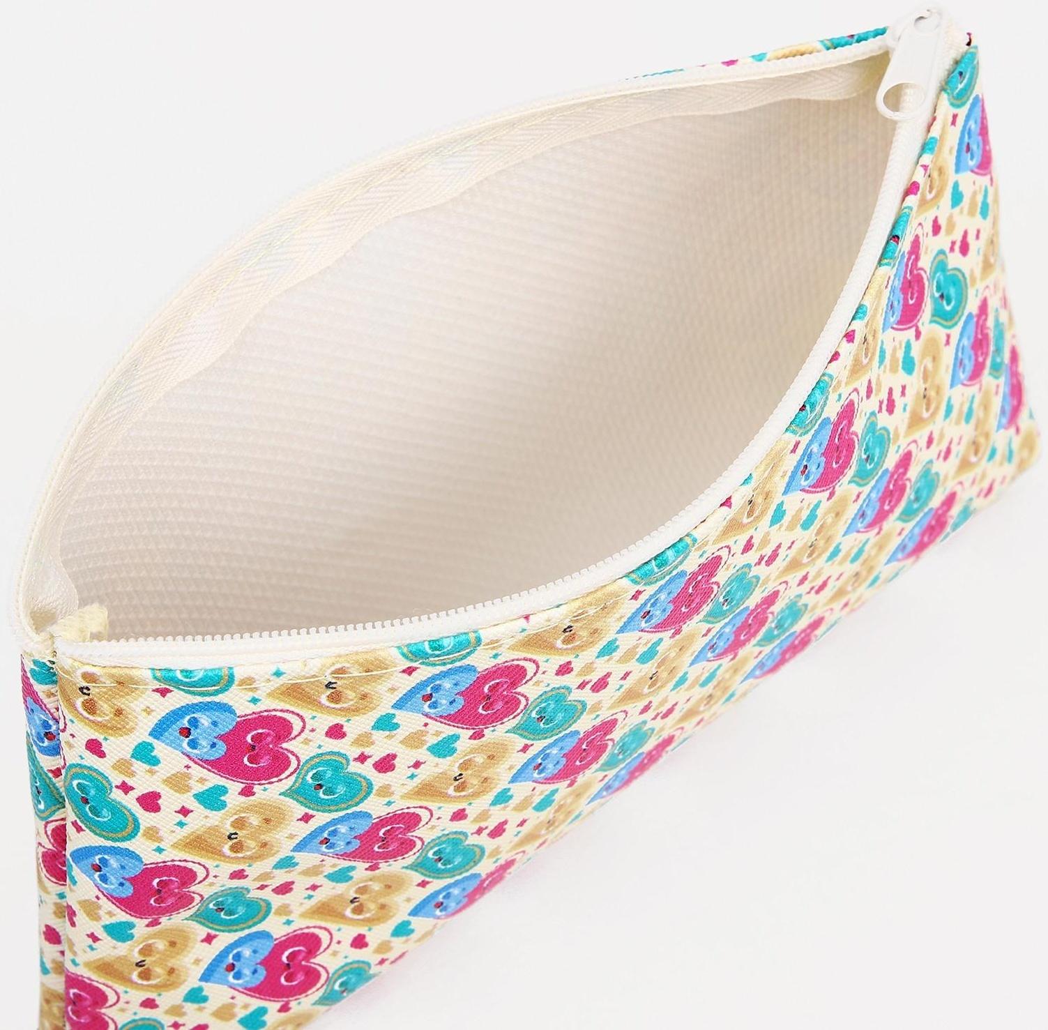 Косметичка на молнии, цвет разноцветный