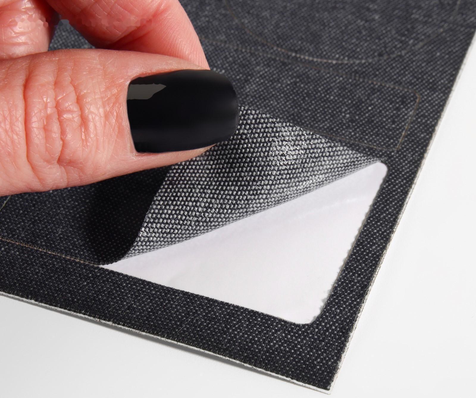 Набор заплаток джинсовых, клеевые, лист 10 × 18 см, 10 шт, цвет тёмная джинса