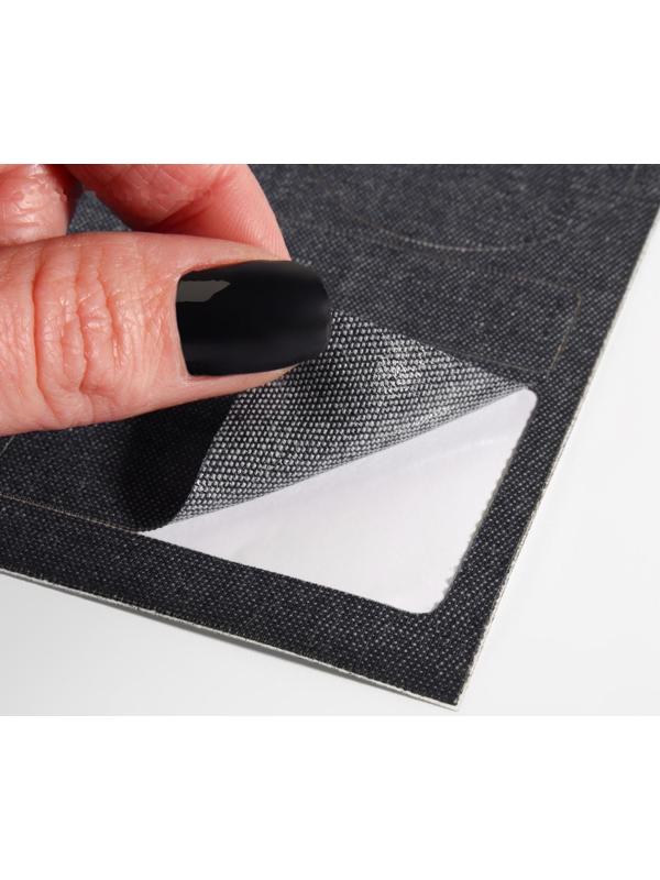 Набор заплаток джинсовых, клеевые, лист 10 × 18 см, 10 шт, цвет тёмная джинса