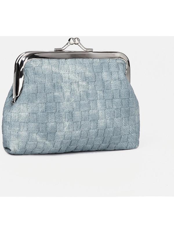 Кошелёк на фермуаре, цвет голубой