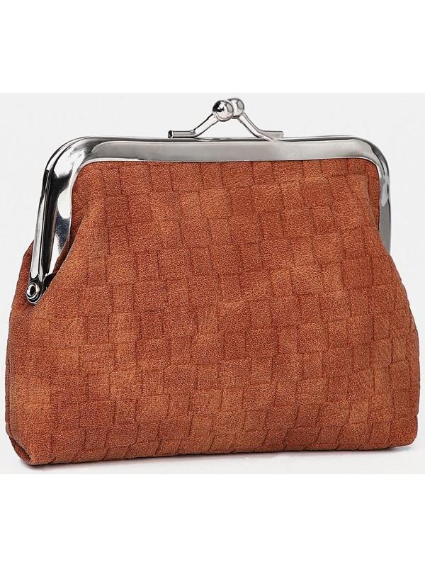 Кошелёк на фермуаре, цвет коричневый