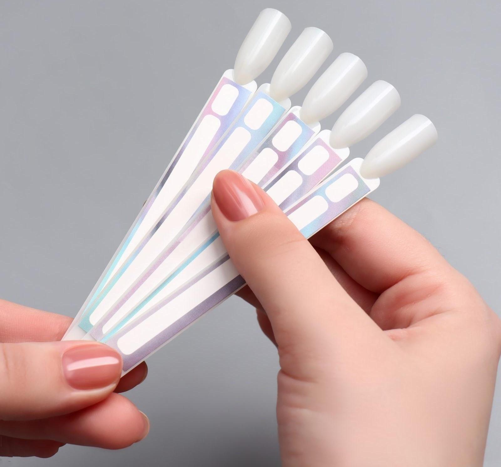 Наклейки на типсы «Голография» 21,5 х 30,5/8,3 х 0,9 см, 50 шт на листе, цвет сиреневый