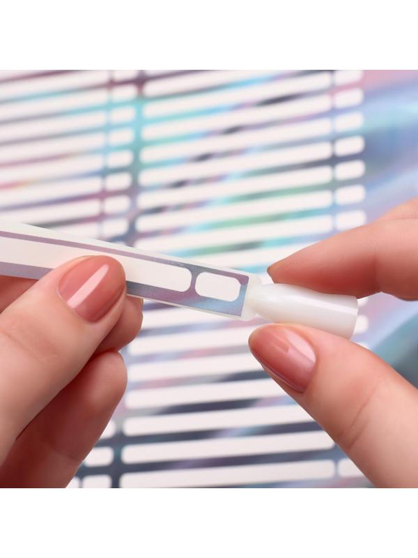 Наклейки на типсы «Голография» 21,5 х 30,5/8,3 х 0,9 см, 50 шт на листе, цвет сиреневый