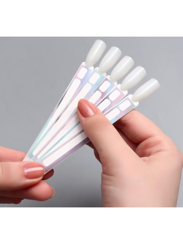 Наклейки на типсы «Голография» 21,5 х 30,5/8,3 х 0,9 см, 50 шт на листе, цвет сиреневый