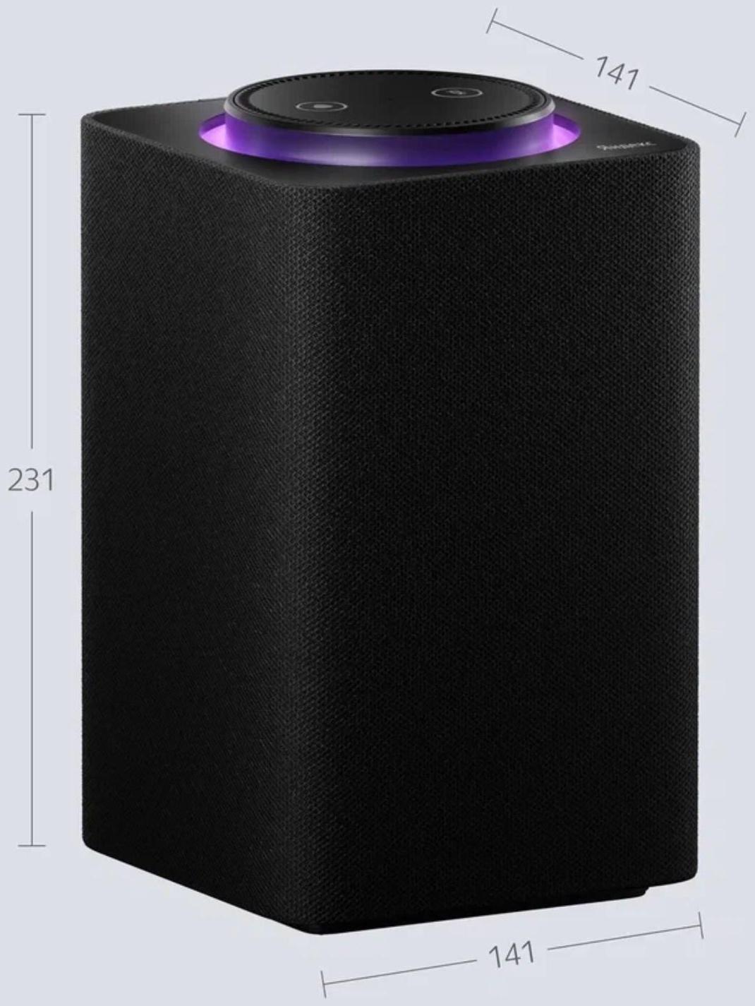 Умная колонка Яндекс Станция Макс с Алисой, Zigbee, 65 Вт, Wi-Fi, BT, 4K, пульт ДУ, синяя