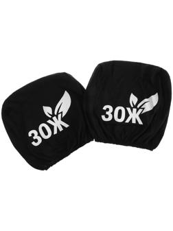 Чехлы на подголовник ЗОЖ, черные, набор 2 шт