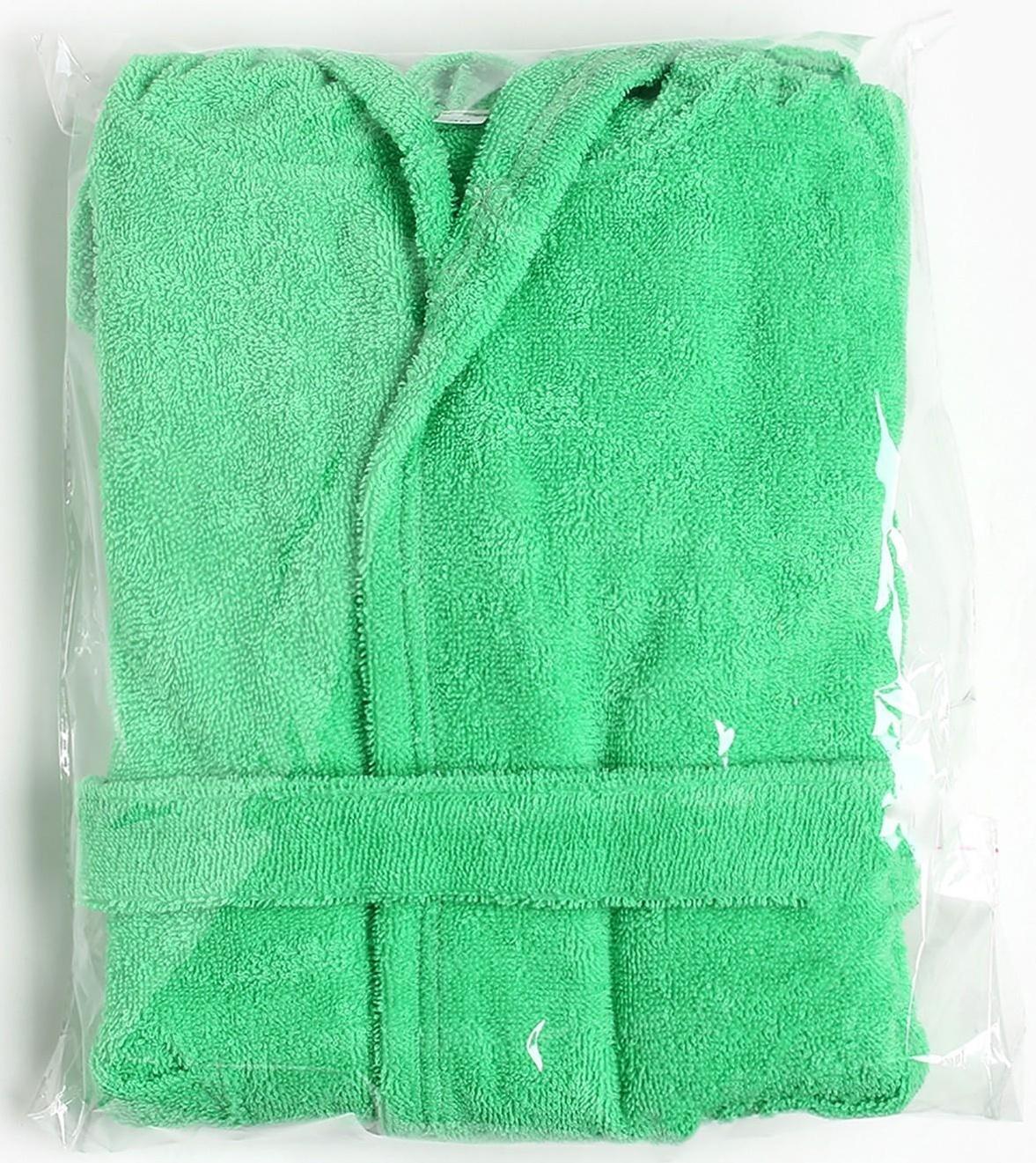 Халат махровый детский, размер 32, цвет зелёный, 320 г/м2, хлопок 100% с AIRO