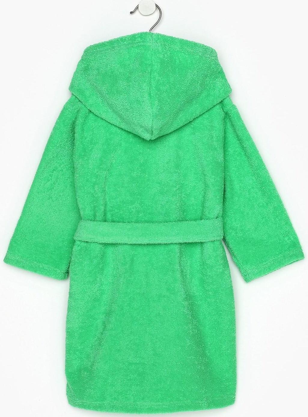 Халат махровый детский, размер 32, цвет зелёный, 320 г/м2, хлопок 100% с AIRO