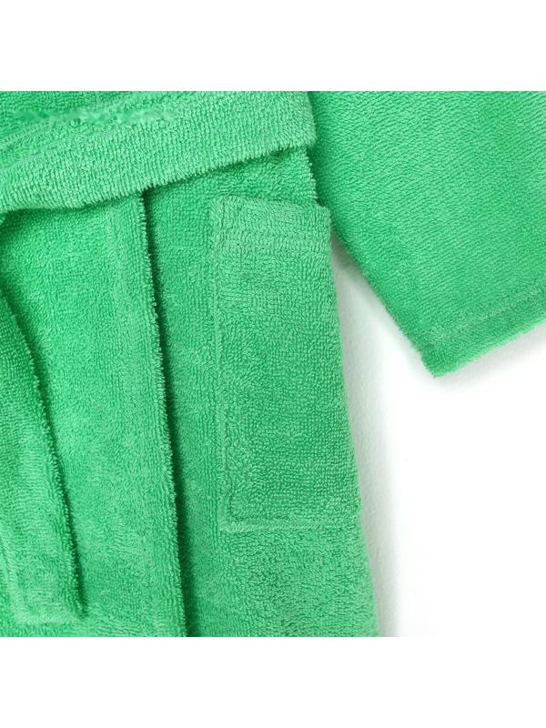 Халат махровый детский, размер 32, цвет зелёный, 320 г/м2, хлопок 100% с AIRO