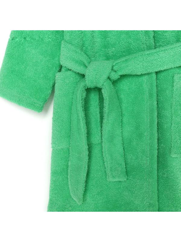 Халат махровый детский, размер 32, цвет зелёный, 320 г/м2, хлопок 100% с AIRO