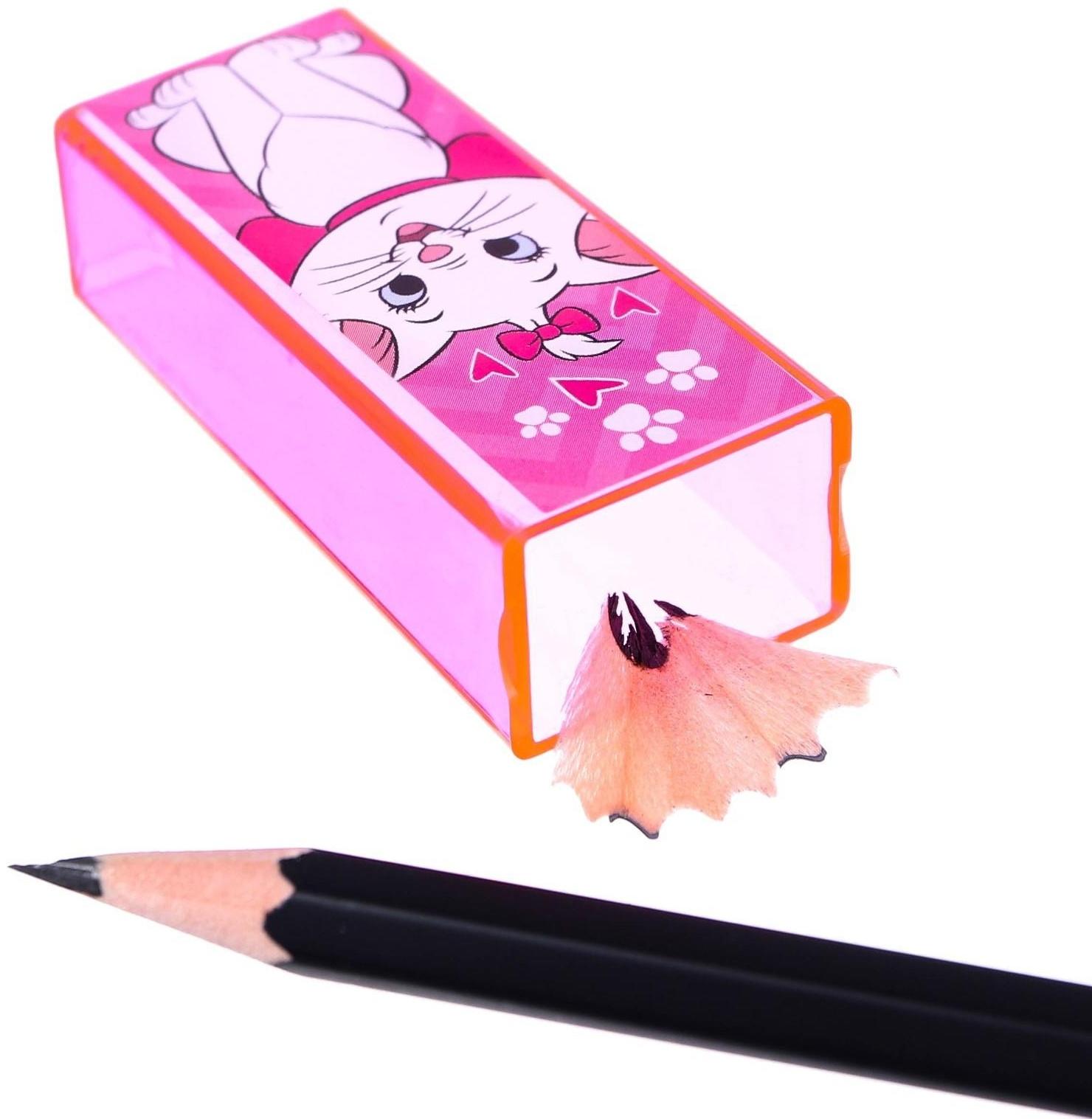 Точилка пластиковая прямоугольная, Коты аристократы