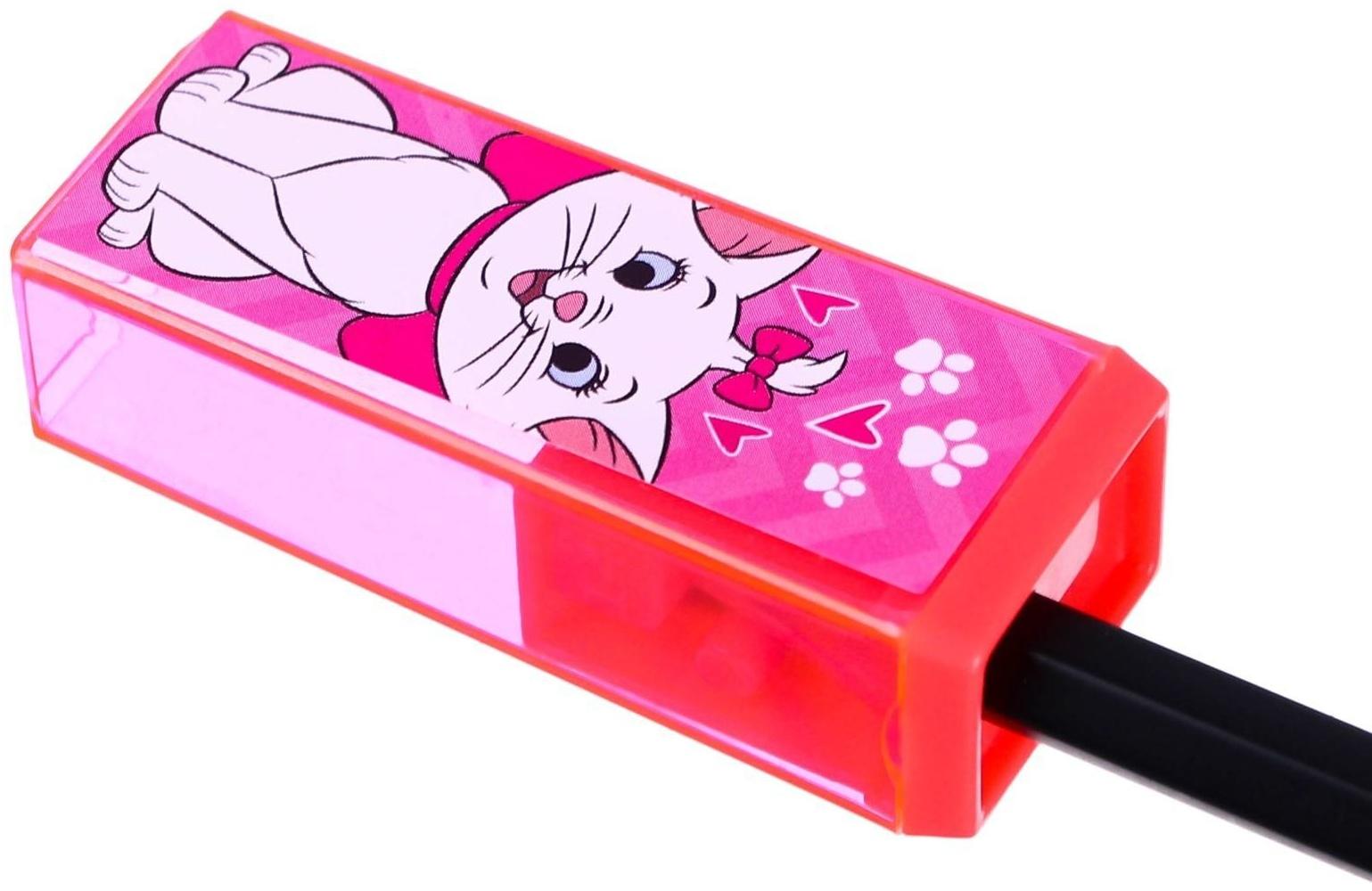 Точилка пластиковая прямоугольная, Коты аристократы